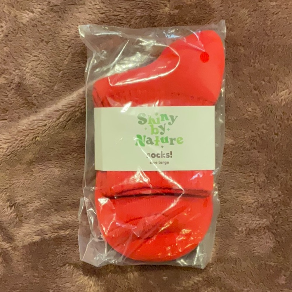Shiny by nature Tomato & matcha  socks L